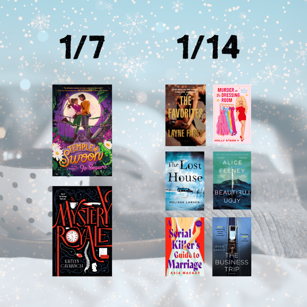 2 books published on January 7 and 6 publishing on January 14